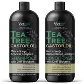 Vanidox shampoing huile arbre à thé – bouteille rafraîchissante pour cuir chevelu sain et frais