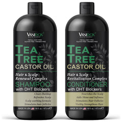 Vanidox shampoing huile arbre à thé – bouteille rafraîchissante pour cuir chevelu sain et frais