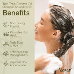 Vanidox shampoing huile arbre à thé – mousse généreuse et lavage en douceur