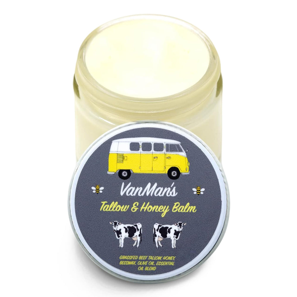 Baume Vanman tallow miel pour le visage, hydratation douce.