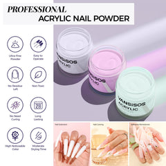VANSISOS 24 couleurs poudre et liquide—palette polyvalente pour créations personnalisées