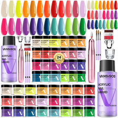 VANSISOS kit acrylic débutant: ensemble complet pour une manucure maison précise et plaisante