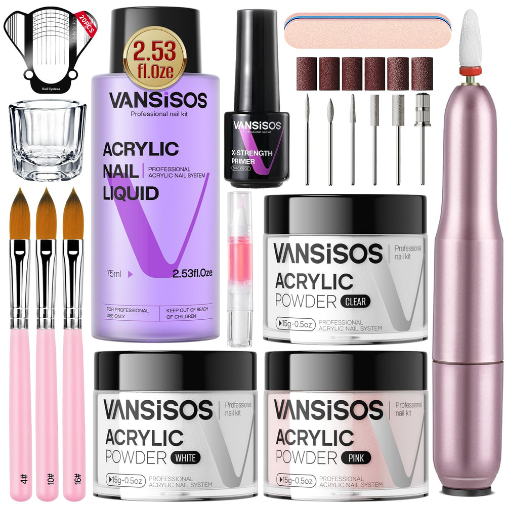 Kit VANSISOS acrylique débutants complet pour pose d'ongles facile