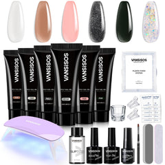 VANSISOS gel poly 6 couleurs pour extensions d’ongles durables
