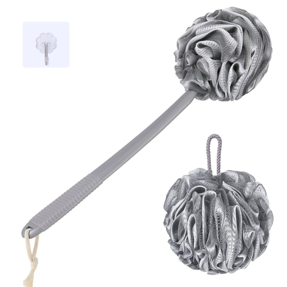 VANZAVANZU Loofah avec manche de 17 pouces pour une prise anti-glisse.