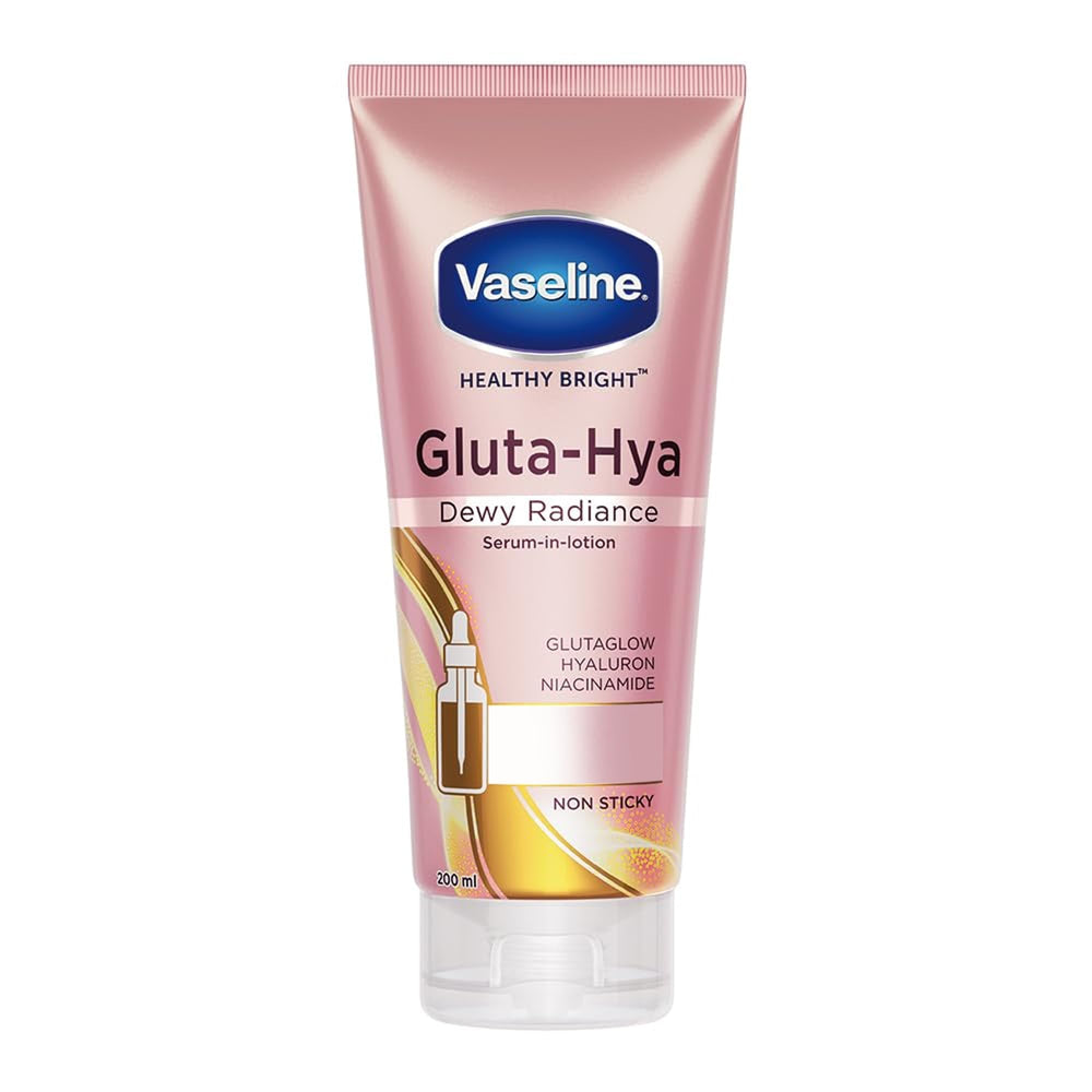 Vaseline Gluta-Hya Serum-in-Lotion : bouteille prête à hydrater en douceur.