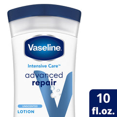 Vaseline Intensive Care Lotion Unscented close-up texture for soft, hydrated skin