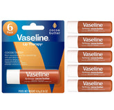 Vaseline Lip Therapy Beurre de cacao emballage 6-pack, hydratation pratique pour les lèvres