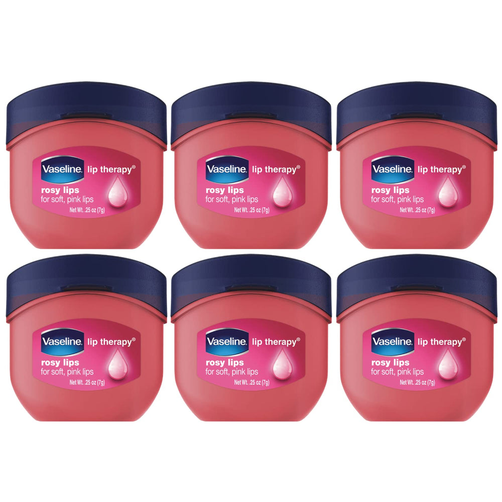 Soin Vaseline Lèvres Rosées, pot mini rose, hydratation légère.