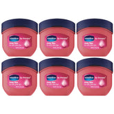 Soin Vaseline Lèvres Rosées, pot mini rose, hydratation légère.