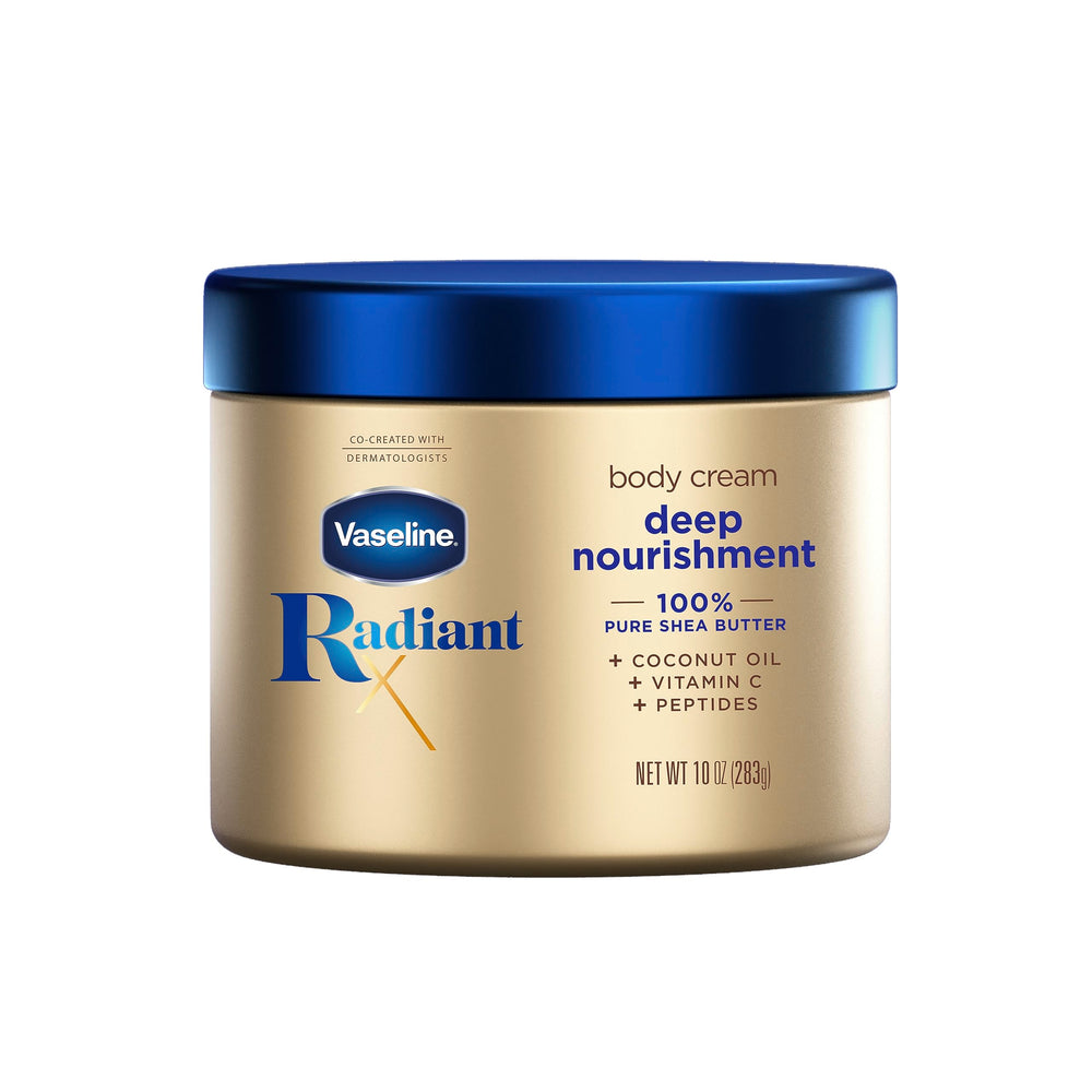Vaseline Radiant X creme corps emballage elegant pour soin quotidien