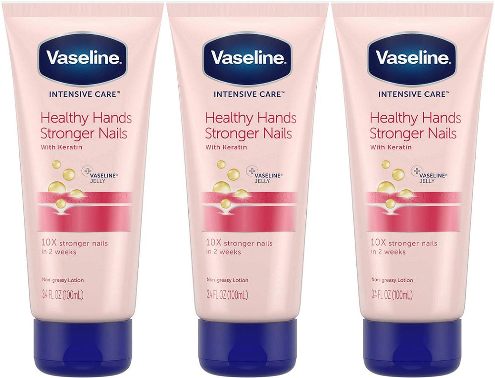 Vaseline Intensive Care pour mains et ongles, pack de 3 tubes, hydratation durable