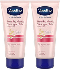 Texture lotion sans-gras de Vaseline pour mains et ongles.