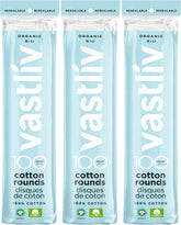Disques Vastliv coton bio pour le visage, douceur et démaquillage sans peluches.
