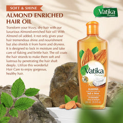 Ingrédient amande dans l'huile Vatika Naturals Dabur pour plus de douceur