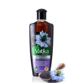 Vatika Naturals huile nigelle - bouteille élégante prête pour soin capillaire nourrissant.