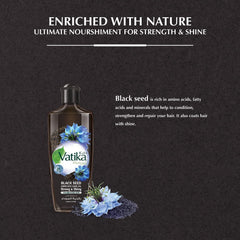 La brillance et la douceur des cheveux grâce à l’huile nigelle Vatika Naturals.