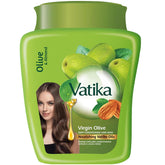 Vatika Naturals Masque Cheveux Olive dans pot, hydratation en profondeur