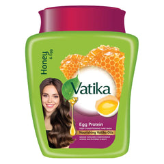 Vatika Naturals masque huile chaude œuf-protéine pour cheveux secs et nourris.
