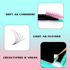 VAVALASH Cashmere Easy Fan Lashes avec support, pose précise sans résidu