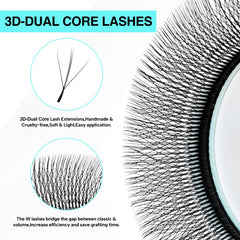 Forme-W VAVALASH pour un effet plume et mouvement naturel.
