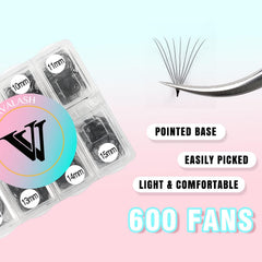 VAVALASH premade loose fans 9mm grid view for quick placement and consistency