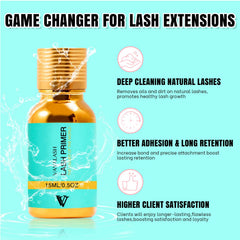VAVALASH Lash Primer – base d’adhérence, renforce l’attache des extensions.