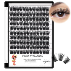 Cils Vayator, paquet 120 pièces, courbure en D pour un look polyvalent.