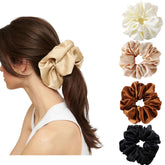 VEDO SHIPIN scrunchies satin XXL, douceur au toucher et maintien fiable.