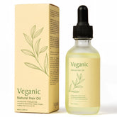 Huile Veganic pour la croissance capillaire, flacon élégant et pipette pratique.