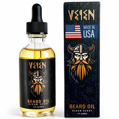 Huile Veien pour barbe dans une bouteille 2oz, hydratation durable du poil.