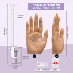 Doigts flexibles permettant des angles de travail adaptés au nail art