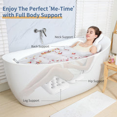 VEILS soutien tête-cou-dos: maintien ciblé pour un bain relaxant et stable.