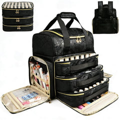Veirdro sac-organisateur ongles 130 bouteilles, rangement sûr et accessible.