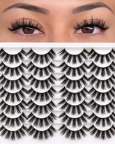 Cils Veleasha 3D duveteux pour un regard profond et naturel.