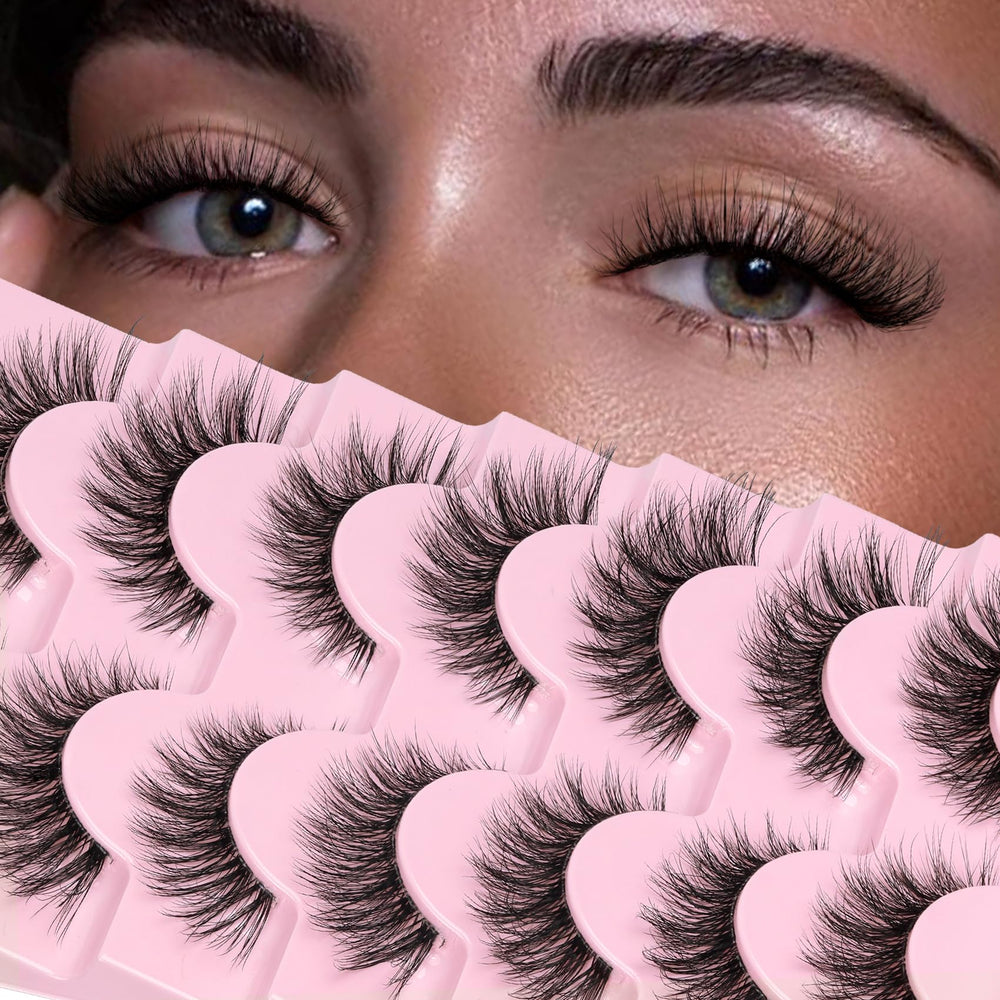 Cils Veleasha naturels fluff avec bande claire pour un look discret.