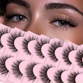 Cils Veleasha naturels fluff avec bande claire pour un look discret.