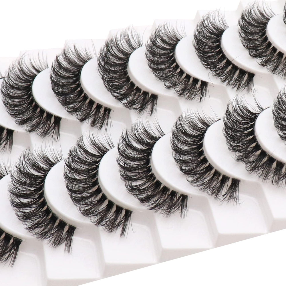 Cils russes Veleasha avec bande claire et effet D Curl pour un regard naturel.