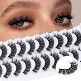 Veleasha D03: boîte 10 paires cils D Curl pour un regard dense.