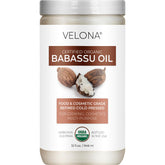 Velona Babassu Oil – présentation bouteille, huile naturelle pour peau et cheveux