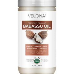 Velona Babassu Oil – présentation bouteille, huile naturelle pour peau et cheveux