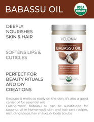 Velona Babassu Oil – texture soyeuse qui s'imprègne rapidement