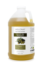 Velona huile d'olive pomace — bouteille prête à hydrater peau et cheveux.
