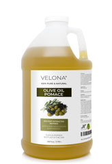 Velona huile d'olive pomace — bouteille prête à hydrater peau et cheveux.