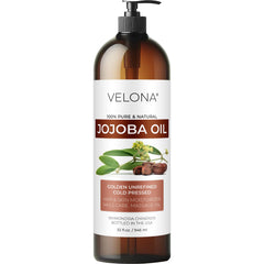 Velona huile jojoba – bouteille pompe pratique pour une application précise.