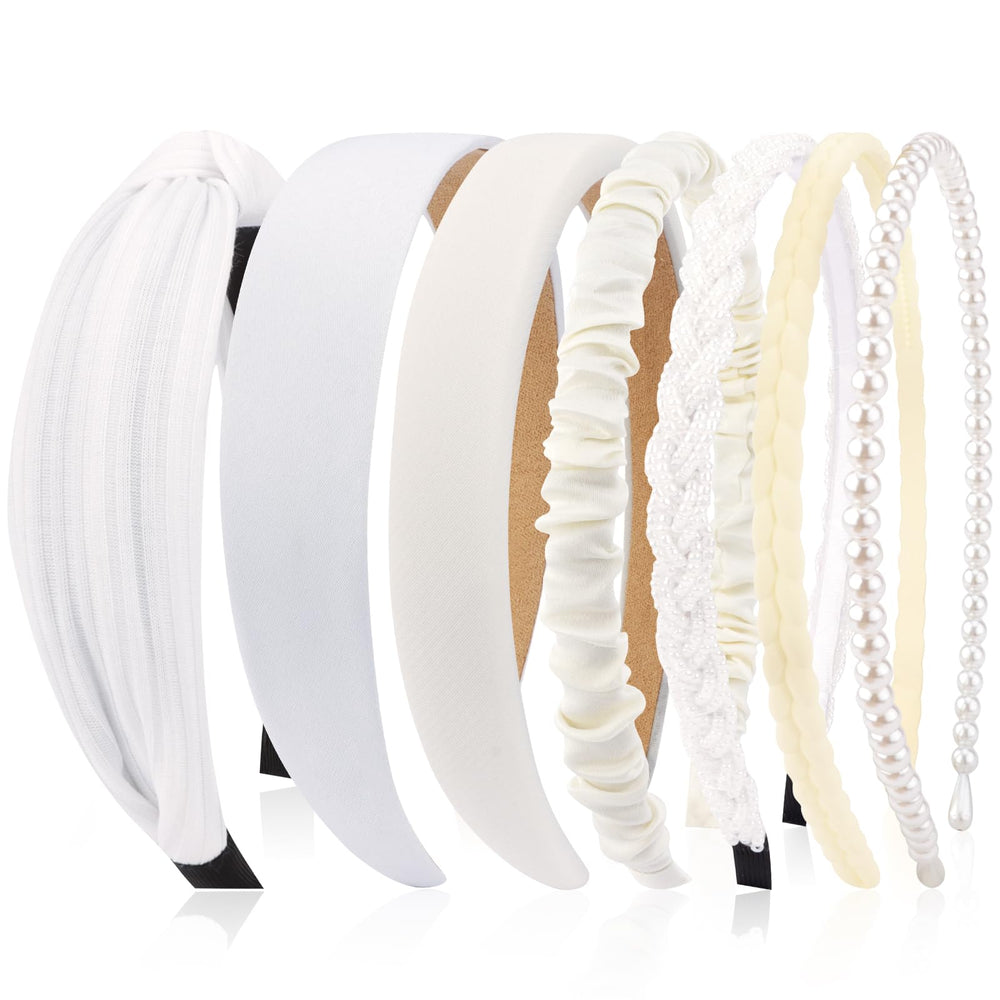 VELSCRUN bandeau blanc classique pour cheveux, confort quotidien.