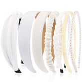 VELSCRUN bandeau blanc classique pour cheveux, confort quotidien.