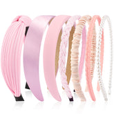 VELSCRUN bandeau cheveux rose avec nœud, idéal pour look quotidien élégant.