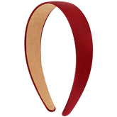 VELSCRUN bandeau satin rouge, vue large et confort durable.