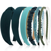 VELSCRUN bandeaux-cheveux ensemble vert forêt, sept modèles pour varier votre style.